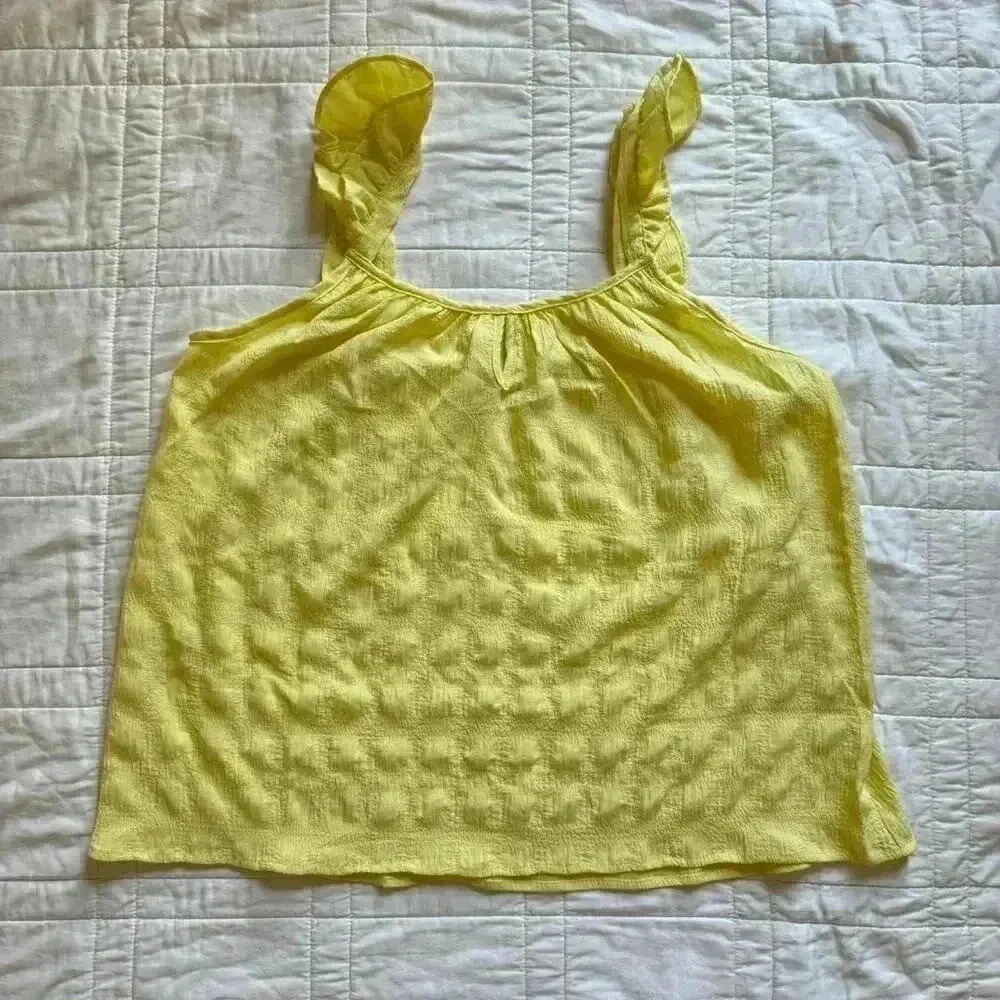 Yellow ruffle camisole‎ kaileigh women’s petite XL Flowy boxy